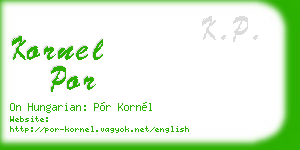 kornel por business card